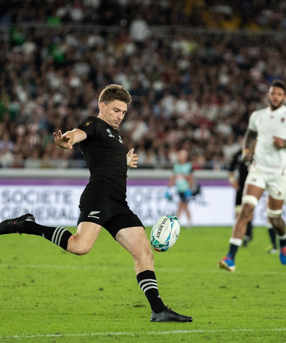 Match de rugby entre la Nouvelle-Zélande et l'Angleterre pendant la Coupe du Monde