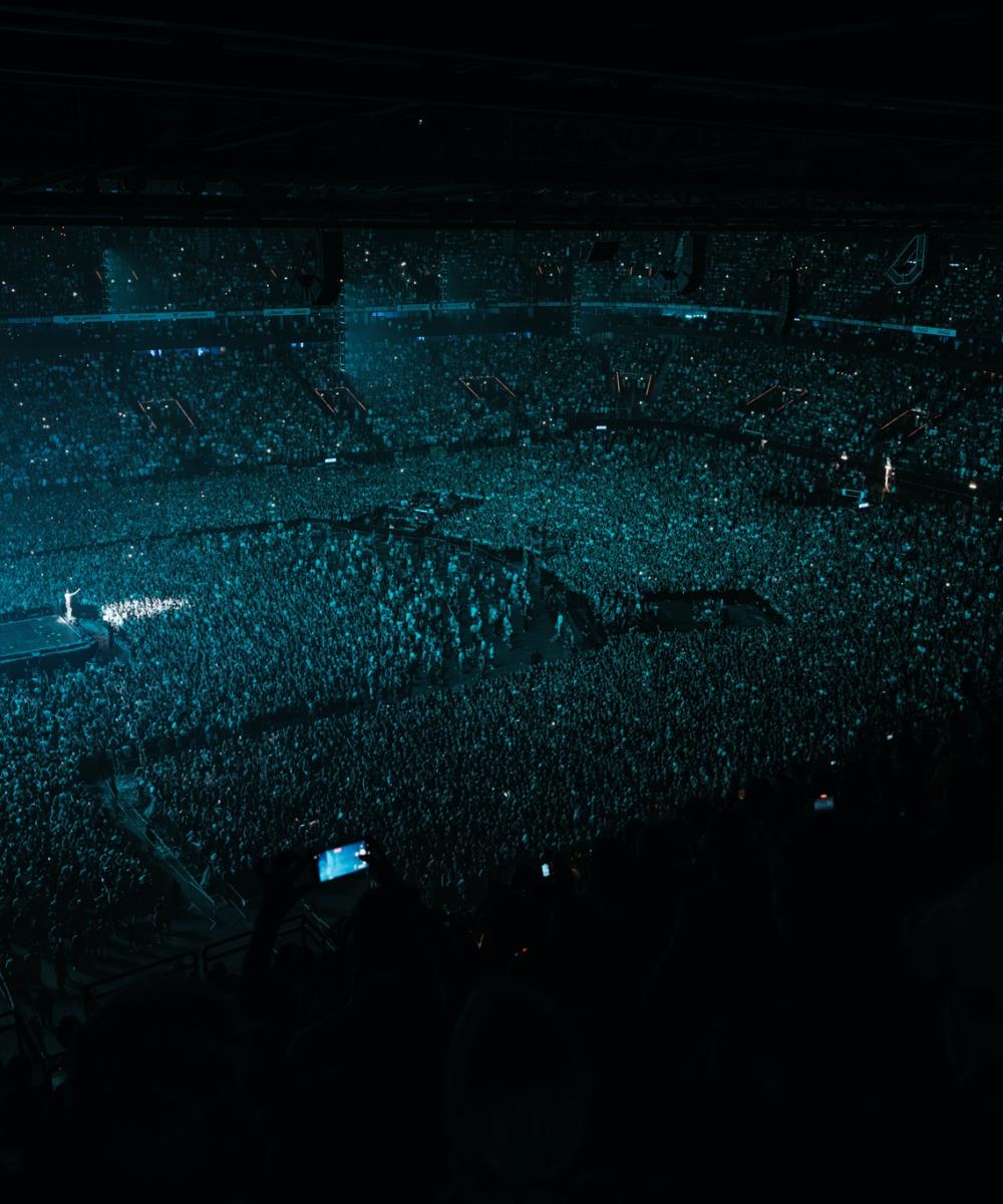 Vue de la foule concert de rock