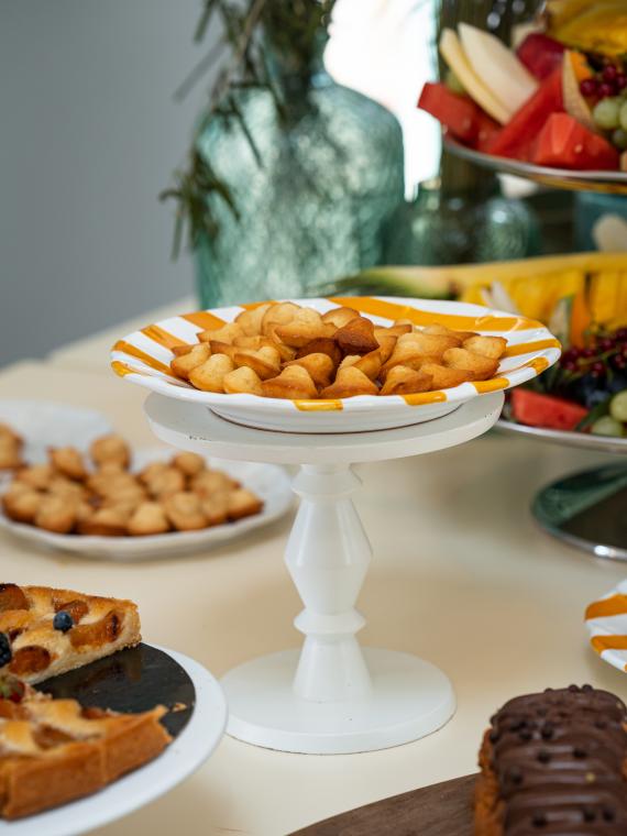 Gastronomie culinaire servie à l'Orangerie pendant Roland-Garros