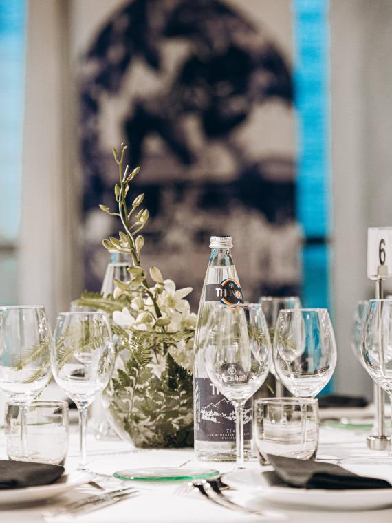 Set table from the hospitality area Salon Etoile at the Stade de France