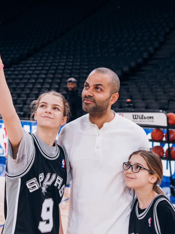 Selfy avec Tony Parket sur le parquet