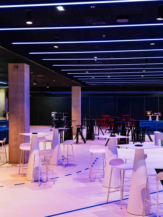 Central House Panoramic Lounge in Paris offering a cocktail service with premium hospitality for an enhanced basketball experience