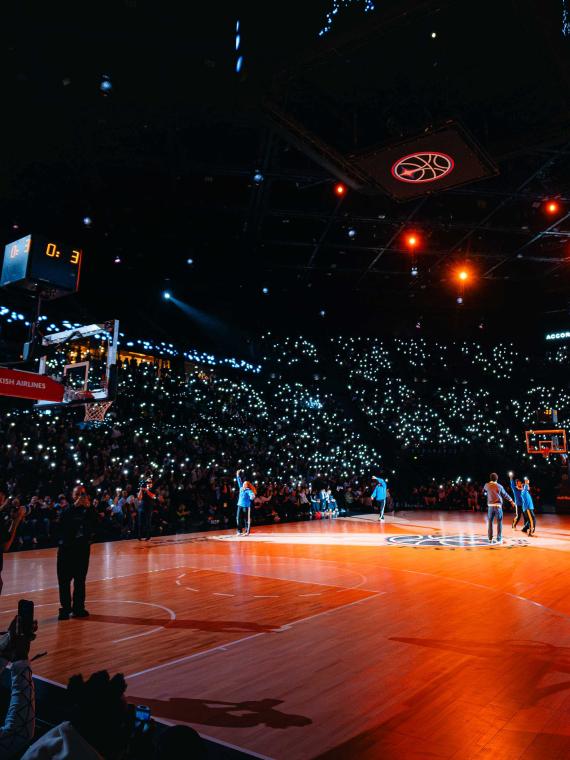 Paris Basketball hospitality offer with exclusive courtside seats, providing an up-close and premium game-day experience