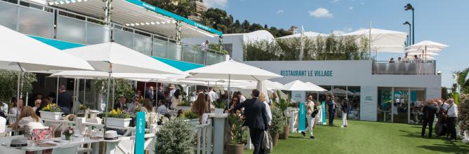 Sunny moment on the hospitality are terrasse during Rolex Monte Carlo Masters 2024