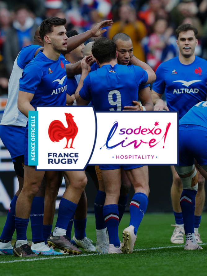 Players from the French team during a rugby match