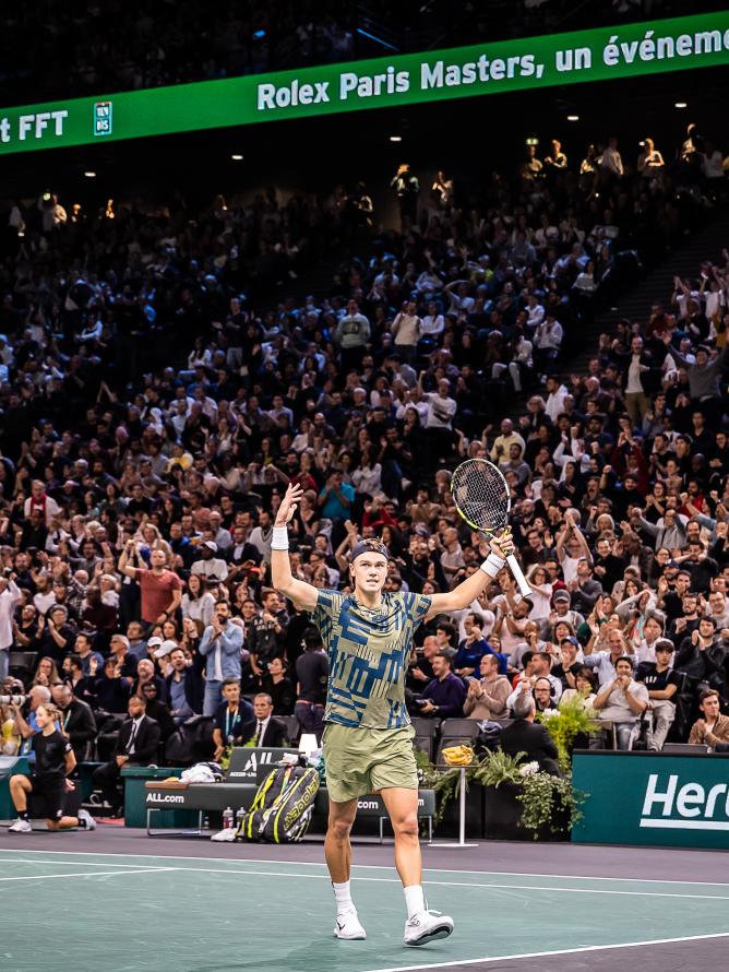 Holger Rune tennis player and winner of the Paris Bercy turnament 2022