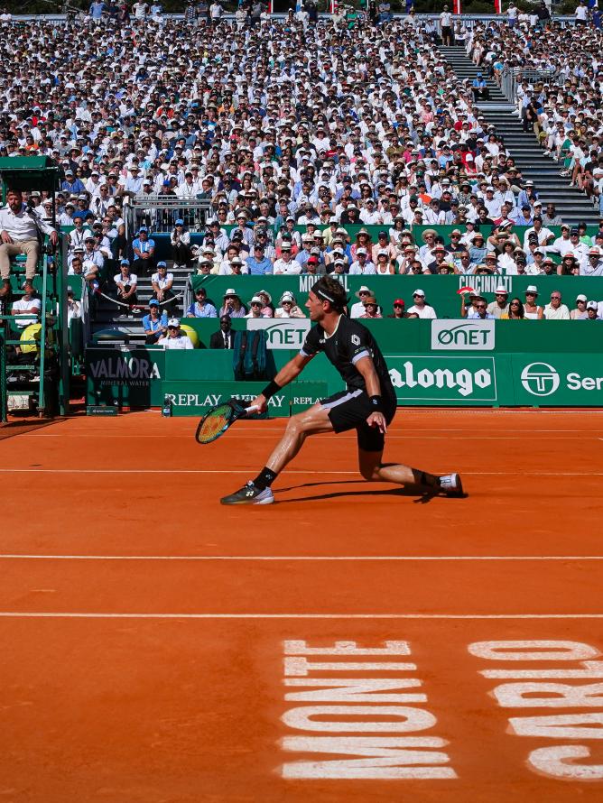 Joueur de tennis Casper Ruud lors de la finale Rolex Monte Carlo 2024