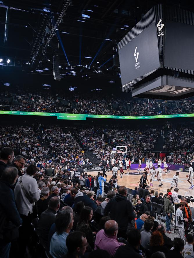 Hospitality tickets for ASVEL Euroleague basketball, offering an exclusive and premium game experience