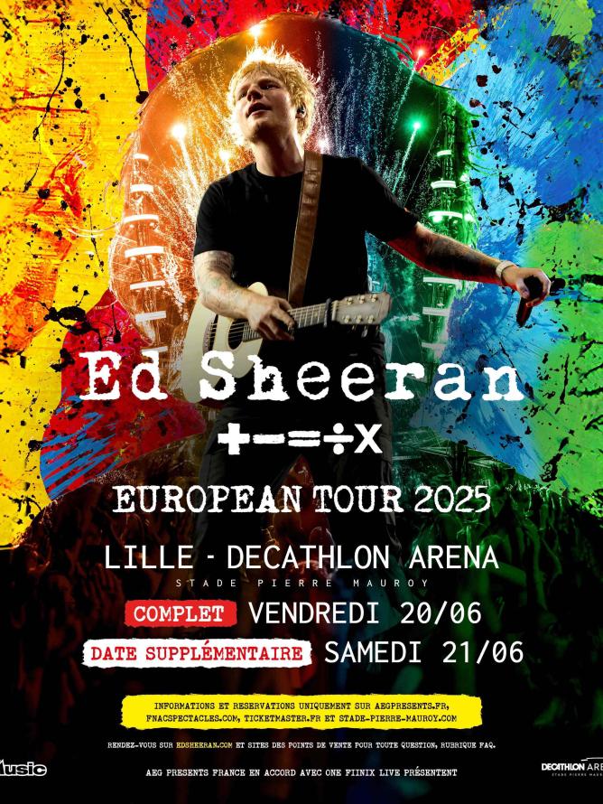 Concert Ed Sheeran VIP Decathlon Arena Pierre Mauroy Lille