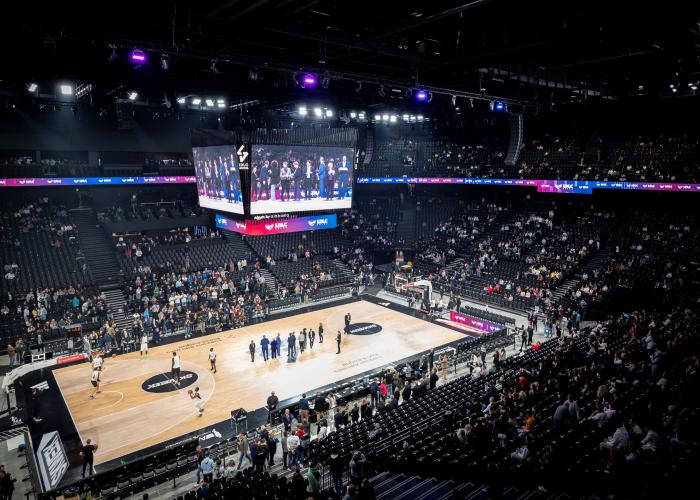 Premium ASVEL Euroleague basketball tickets, featuring a view from the exclusive lounge