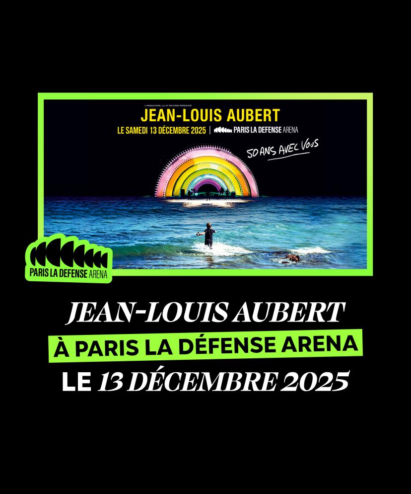 Affiche officielle concert Jean Louis Aubert 50 ans avec vous