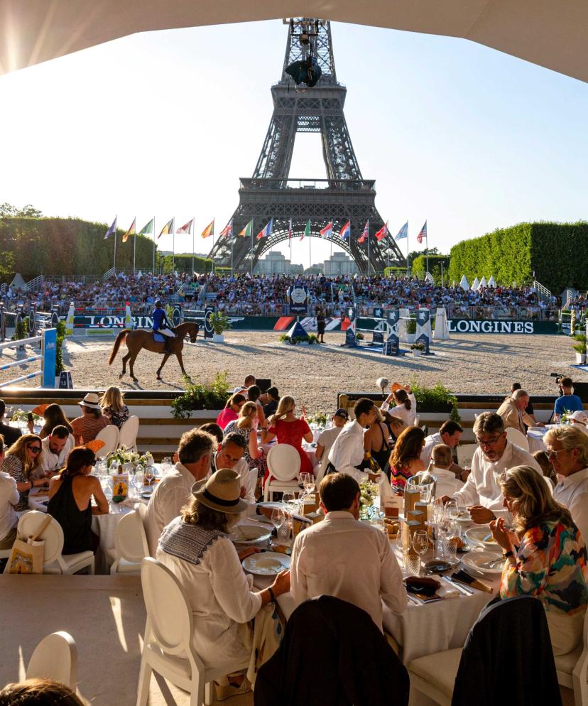 Hospitality area at Longines Paris Eiffel Jumping, offering an exclusive experience for guests.